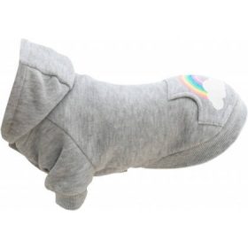   Trixie Rainbow Falls hoodie - kapucnis pulóver (szürke,mintás) kutyák részére (XS) 27cm