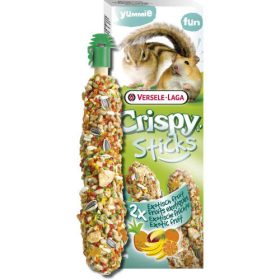   Versele-Laga Crispy Sticks Hamster, Squrriels Dupla rúd (egzotikus gyümölcs) - kiegészítő eleség hörcsögök és mókusok részére (110g)