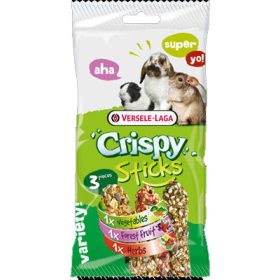   Versele-Laga Crispy Sticks Herbivores Triple Variety Pack - kiegészítő eleség rágcsálók részére (175g)