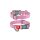 WAUDOG nyakörv, QR kódos, műanyag csattal,újrahasznosított pamutból ( 20mm, 24-40cm) pink