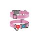 WAUDOG nyakörv, QR kódos, műanyag csattal,újrahasznosított pamutból ( 20mm, 24-40cm) pink