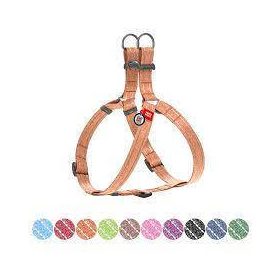   WAUDOG (S)-hám újrahasznosított pamutból (QR kódos, fényvisszaverő csíkkal, narancssárga) kutyák részére (40-55cm/15mm)