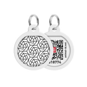  WAUDOG Smart ID QR - biléta (geometria minta, QR kód) kisállatok részére (25mm)