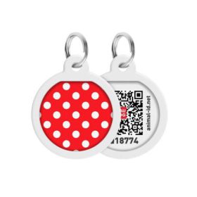   WAUDOG Smart ID QR - biléta (pöttyös minta, QR kód) kisállatok részére (25mm)