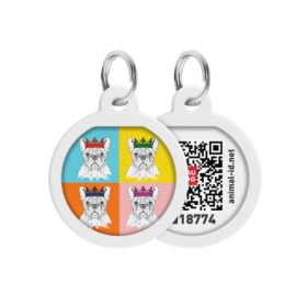   WAUDOG Smart ID QR - biléta (Francia Bulldog minta, QR kód) kisállatok részére (25mm)