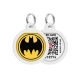 WAUDOG Smart ID QR - biléta (batman/sárga minta, QR kód) kisállatok részére (25mm)