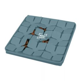   Waudog Silicone Lick Mat - tapadókorongos szőnyeg (szilikon,szürke) kutyák és macskák részére (20.5x20.5x1.7cm)