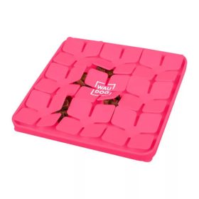   Waudog Silicone Lick Mat - tapadókorongos szőnyeg (szilikon,pink) kutyák és macskák részére (20.5x20.5x1.7cm)