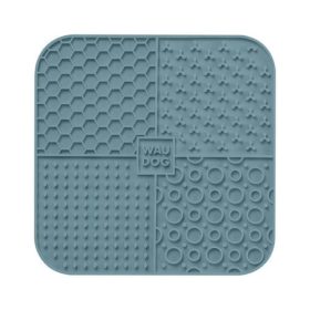   Waudog Silicone Lick Mat - nyalogató szőnyeg (szilikon,szürke) kutyák és macskák részére (19x19x1cm)