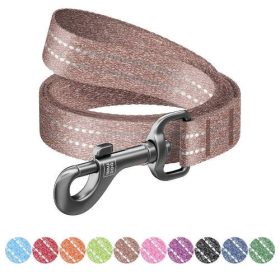   WAUDOG Re-cotton, Reflective Dog Leash (M) - póráz, újrahasznosított pamutból (barna, fényvisszaverő csíkkal) kutyák részére (20mm/150cm)