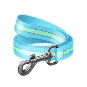   WAUDOG Nylon Reflective Dog Leash (M) - póráz (fényvisszaverős, kék) kutyák részére (122cm/20mm)