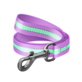   WAUDOG Nylon Reflective Dog Leash (M) - póráz (fényvisszaverős, lila) kutyák részére (122cm/20mm)