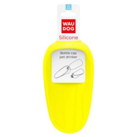   WAUDOG Silicone Bottle cup pet drinker - itató tál PET palackra (sárga) kutyák részére 16,5x9cm