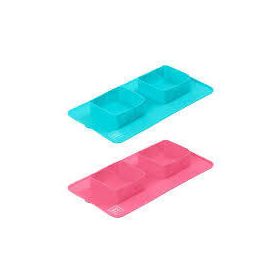   WAUDOG Silicone Bowl Set - dupla, összecsukható, szilikon tál (szürke) utazáshoz, sétához kutyák részére (38,5x23x5cm)
