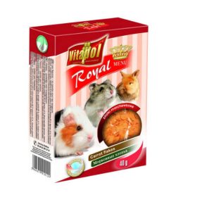   Vitapol Royal Menu - (sárgarépa pehely) - kiegészítő eleség rágcsálóknak (40g)