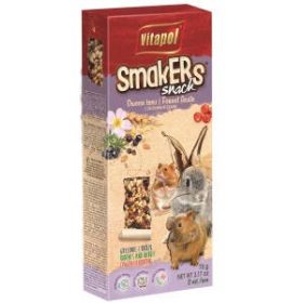   Vitapol Smakers rúd (erdei gyümölcs) - prémium duplarúd - rágcsálók és nyulak részére (90g)